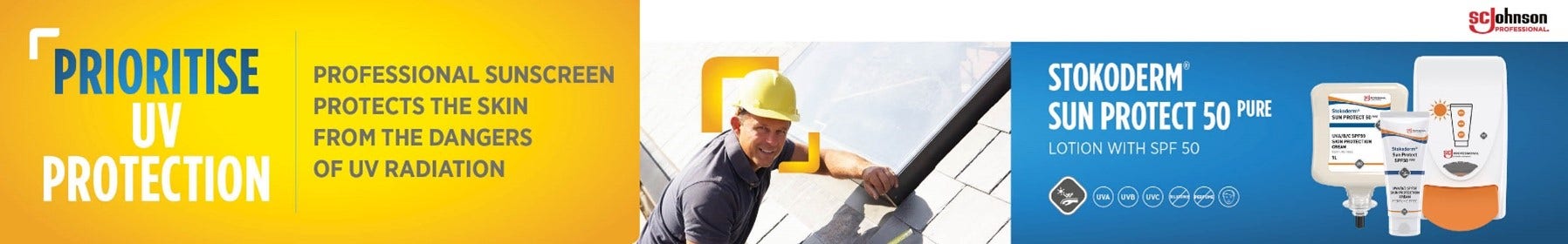 SC Johnson Sun screen info banner